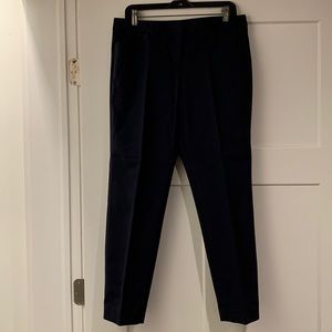 Dark navy ladies slacks by philosophy, size 10. Low cut, ankle length.